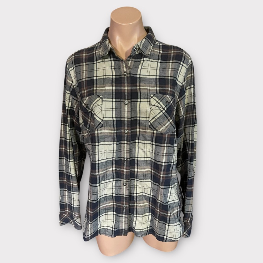 Kuhl Women’s Large Flannel Plaid Button Down Long Sleeve Shirt